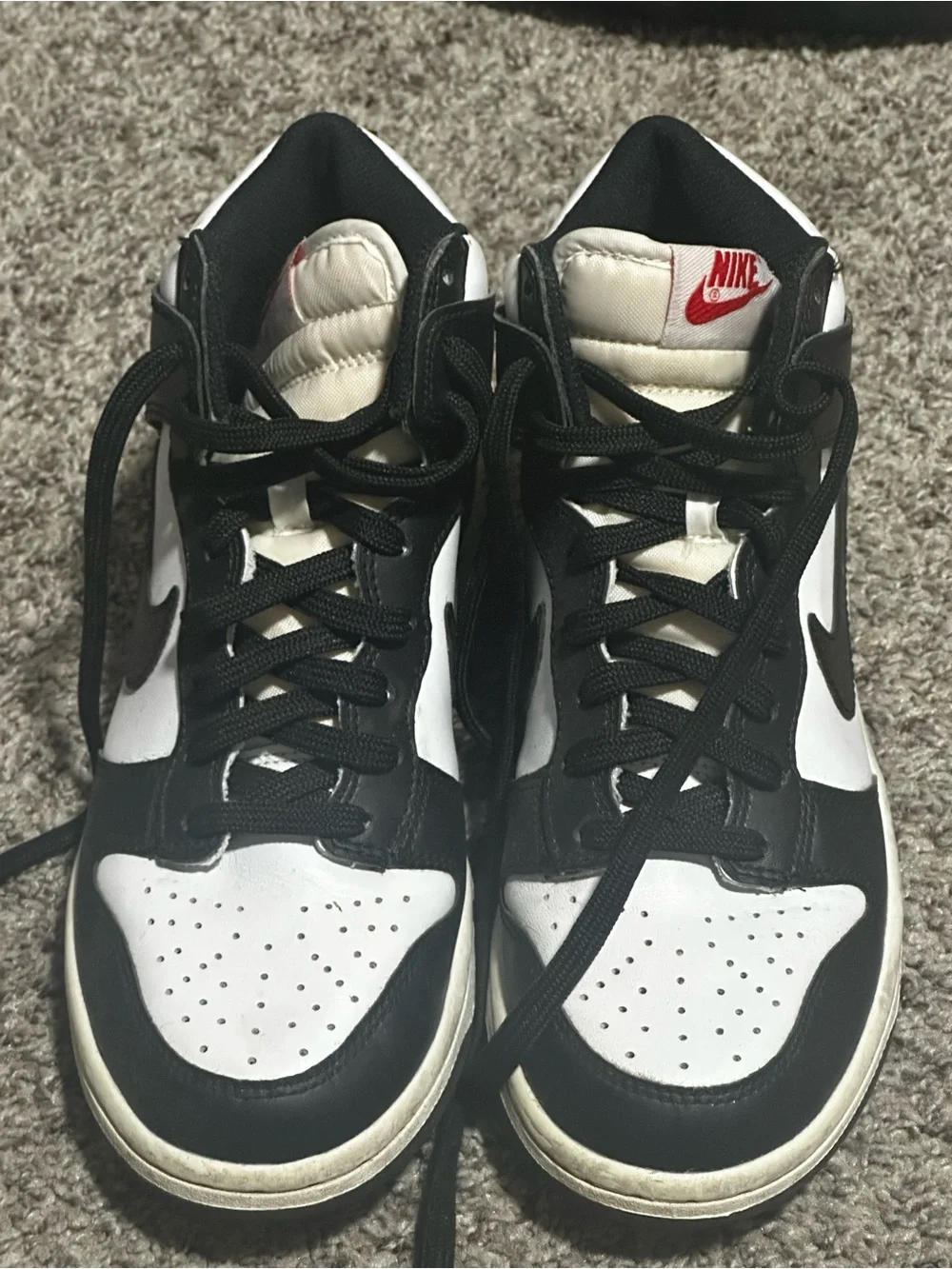 Nike Black/White mid-Top Sneakers- panda dunks